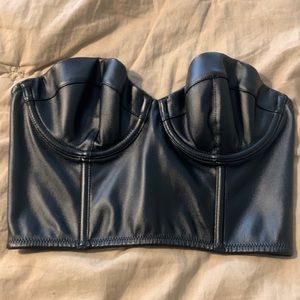Victoria secret leather bustier